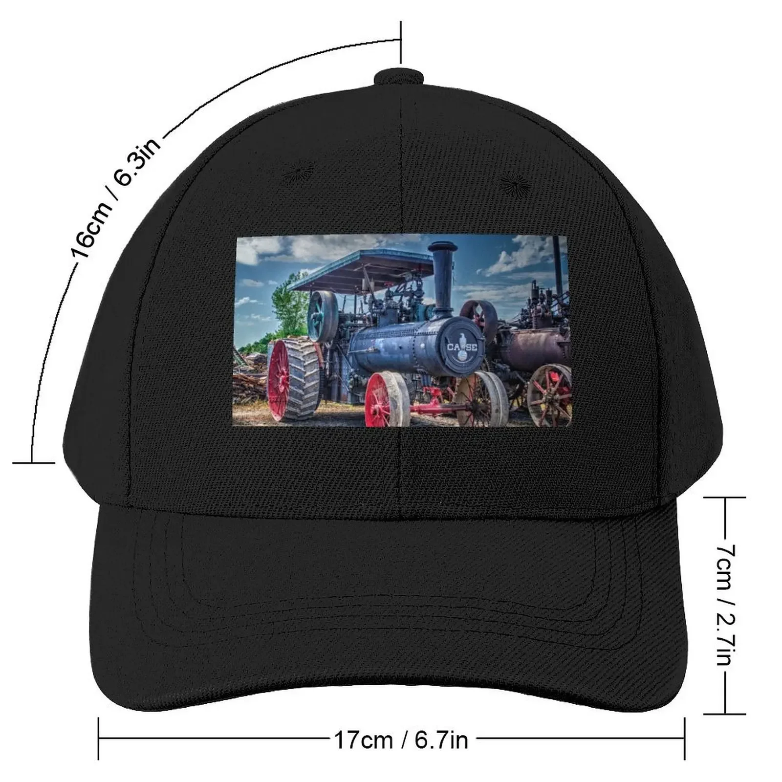 Case Steam Traction Engine Baseball Cap Visor black New Hat Beach Women Caps Men's