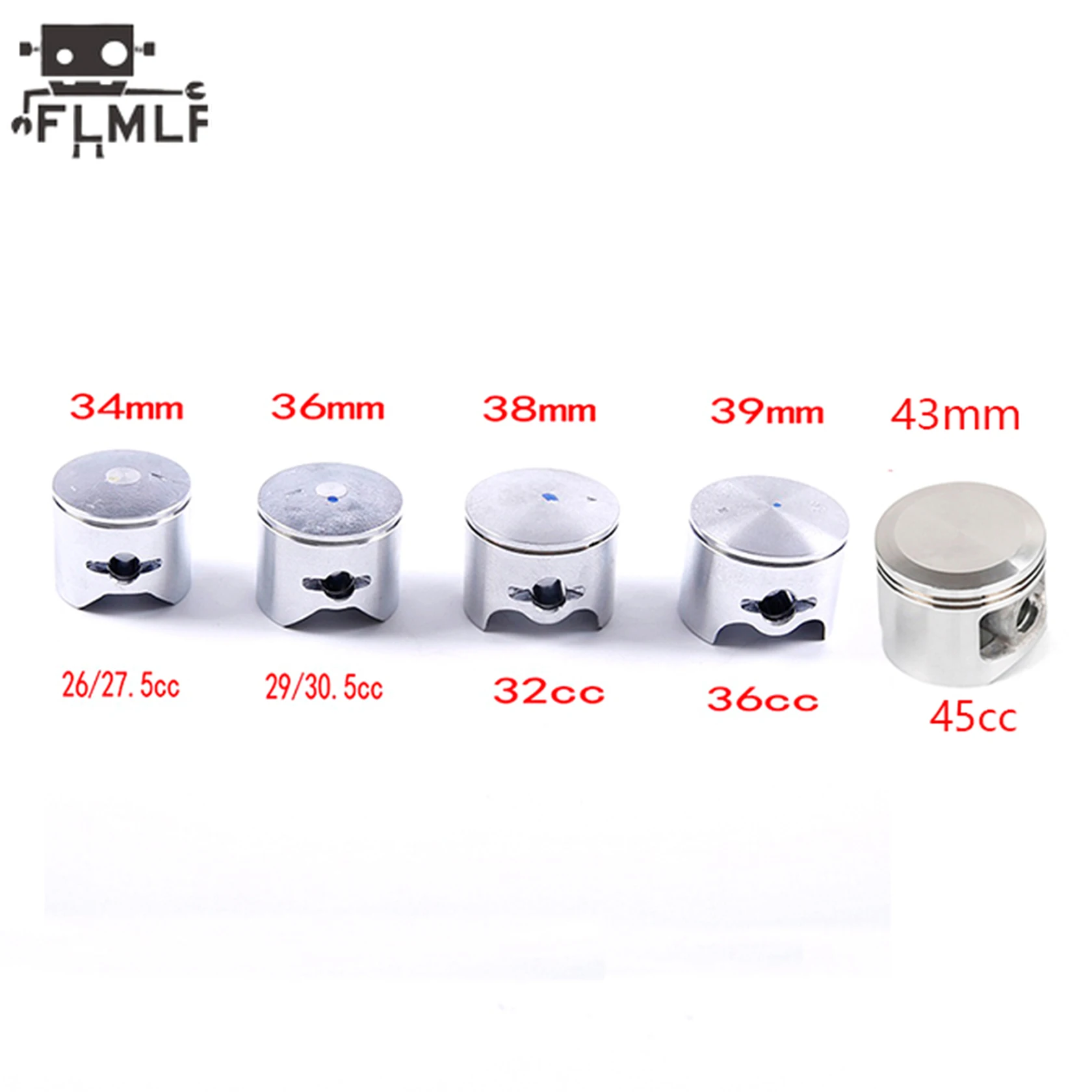 피스톤 링 또는 34-50mm 피스톤 키트 26cc-71cc 제노아 CY용 1/5 Hpi 바하 로이스 5ive-T DBXL FG MCD DTT QL DTT 로반 엔진 부품