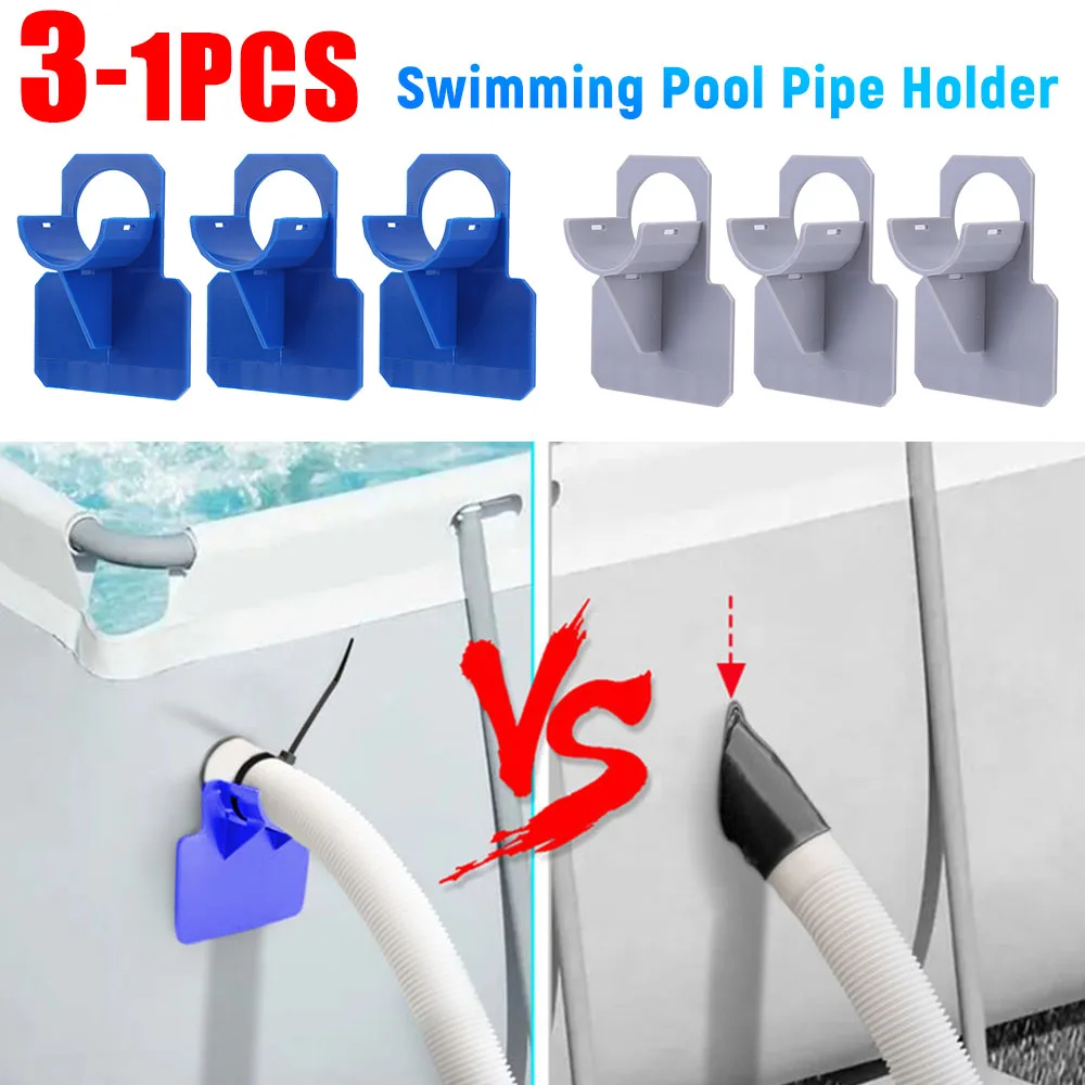 3-1pcs Swimming Pool Pipe Holder Mount Supports Pipes 30-38mm For Intex Above Ground Pool Mount Bracket Hose Pool Accessories