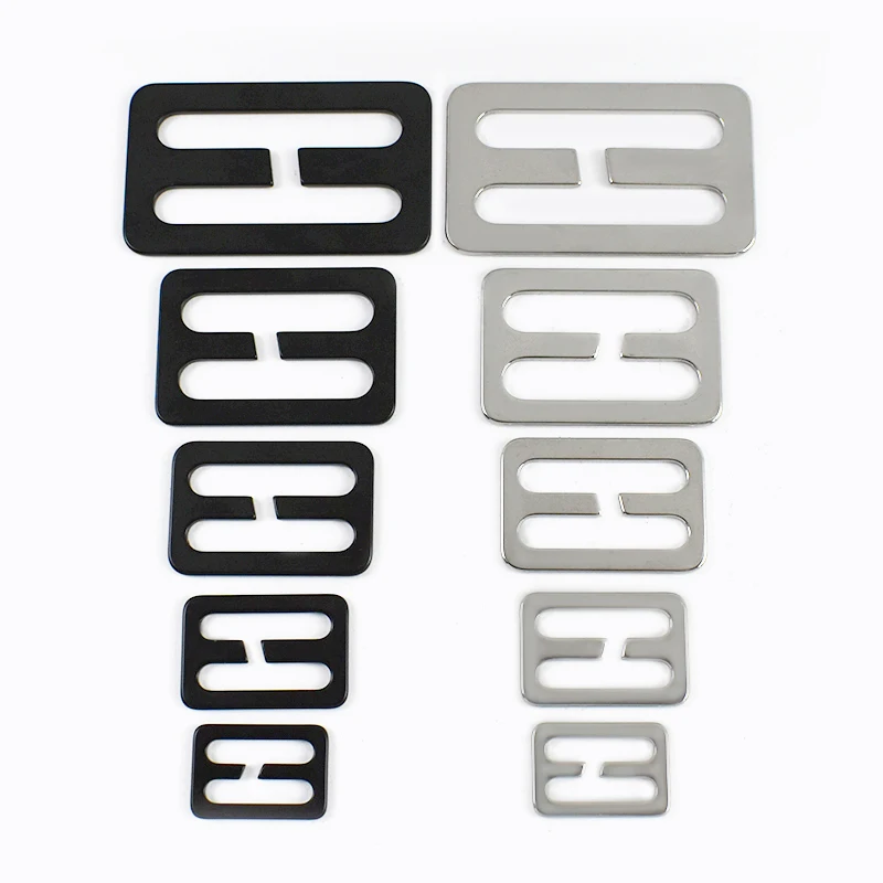 

2/5Pcs Stainless Steel Carabiner Clip Buckle Webbing Strap Detachable Adjust Ring Clasp Pet Collar Tri-Glide Slider Belt Buckles