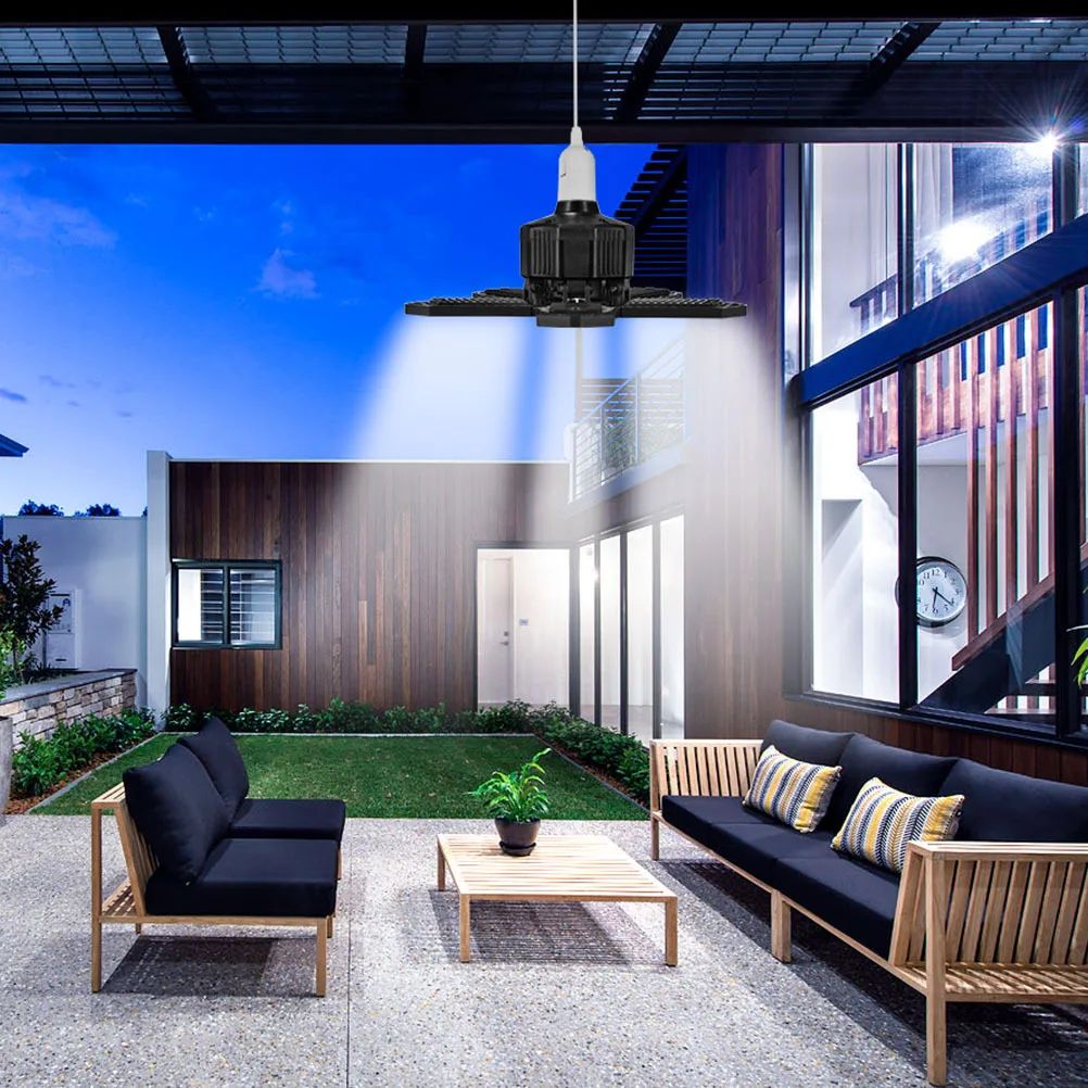 مصباح جراج LED فائق السطوع 80 وات قابل للطي 5 لوحات قابلة للتعديل ضوء سقف قابل للتشوه لطابق السفلي في المرآب