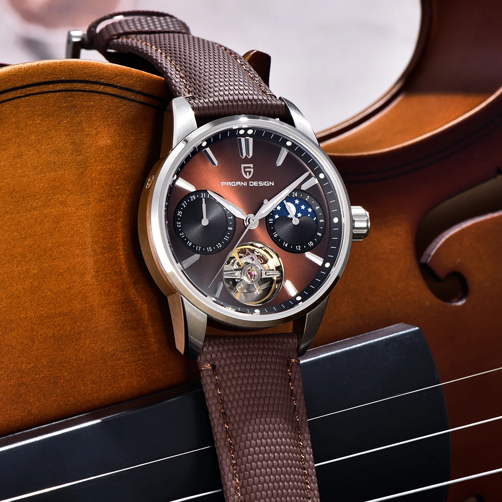 PAGANI DESIGN – montre de luxe pour hommes, 41MM, automatique, mécanique, en acier inoxydable, étanche à 100m, montre de pilote, PDYS021