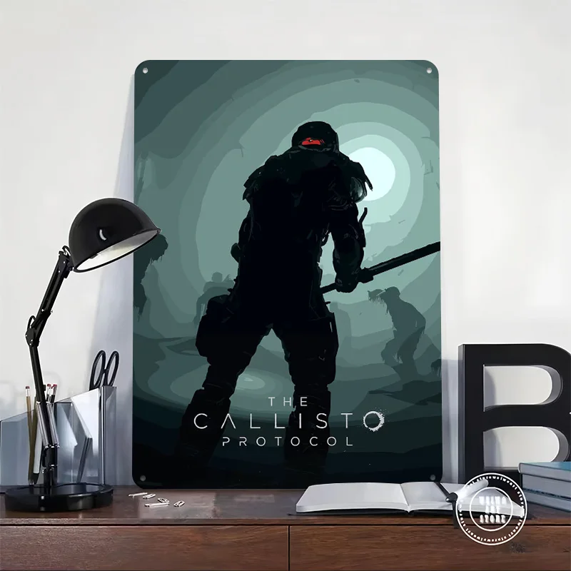The Callisto Protocol Game Poster Retro 3D Printed Metal Signs Customized Wall Hanging Gift for Article Decoration Room Tin Sign