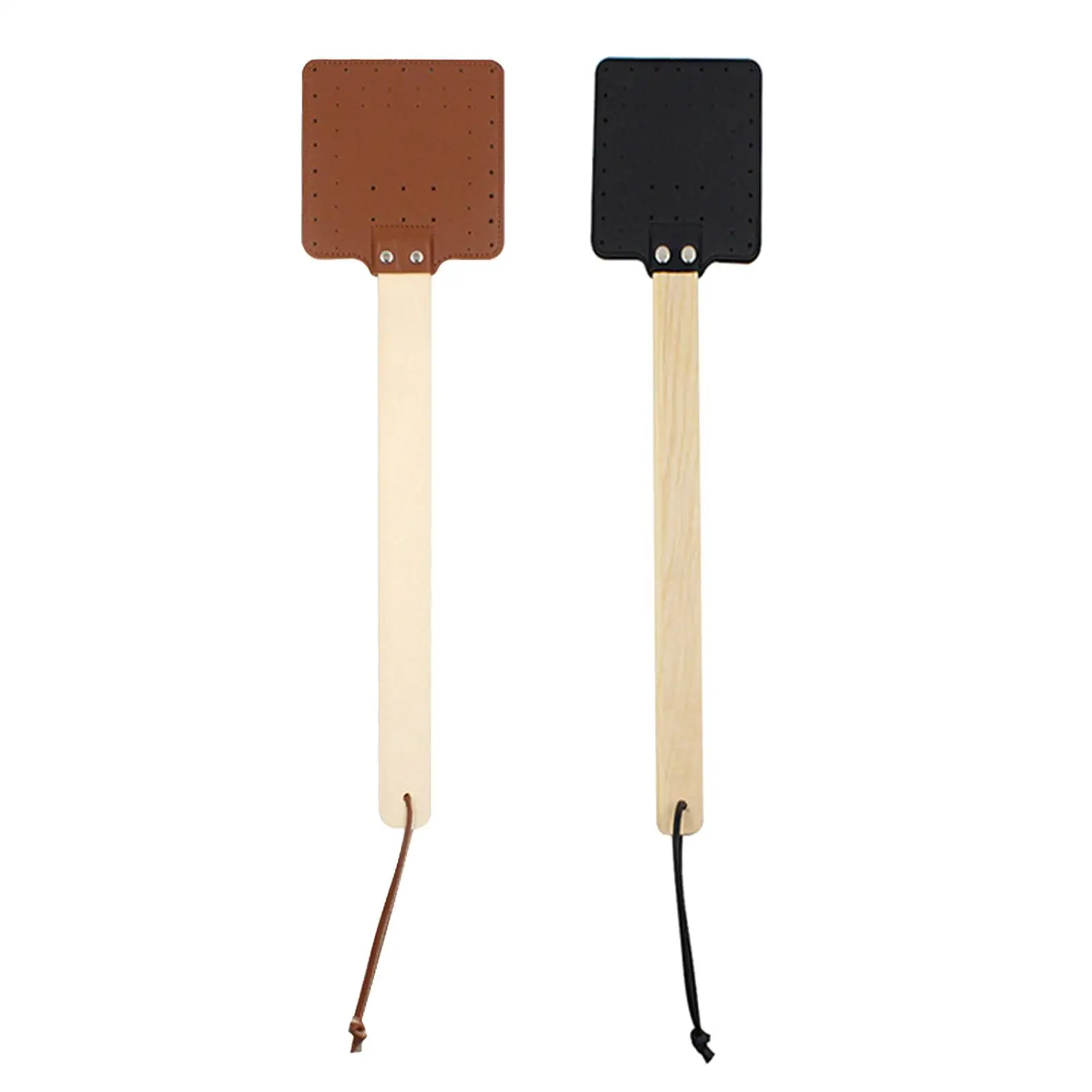 Fly ter with Wooden Handle PU Leather ter Bees ter for Outdoor