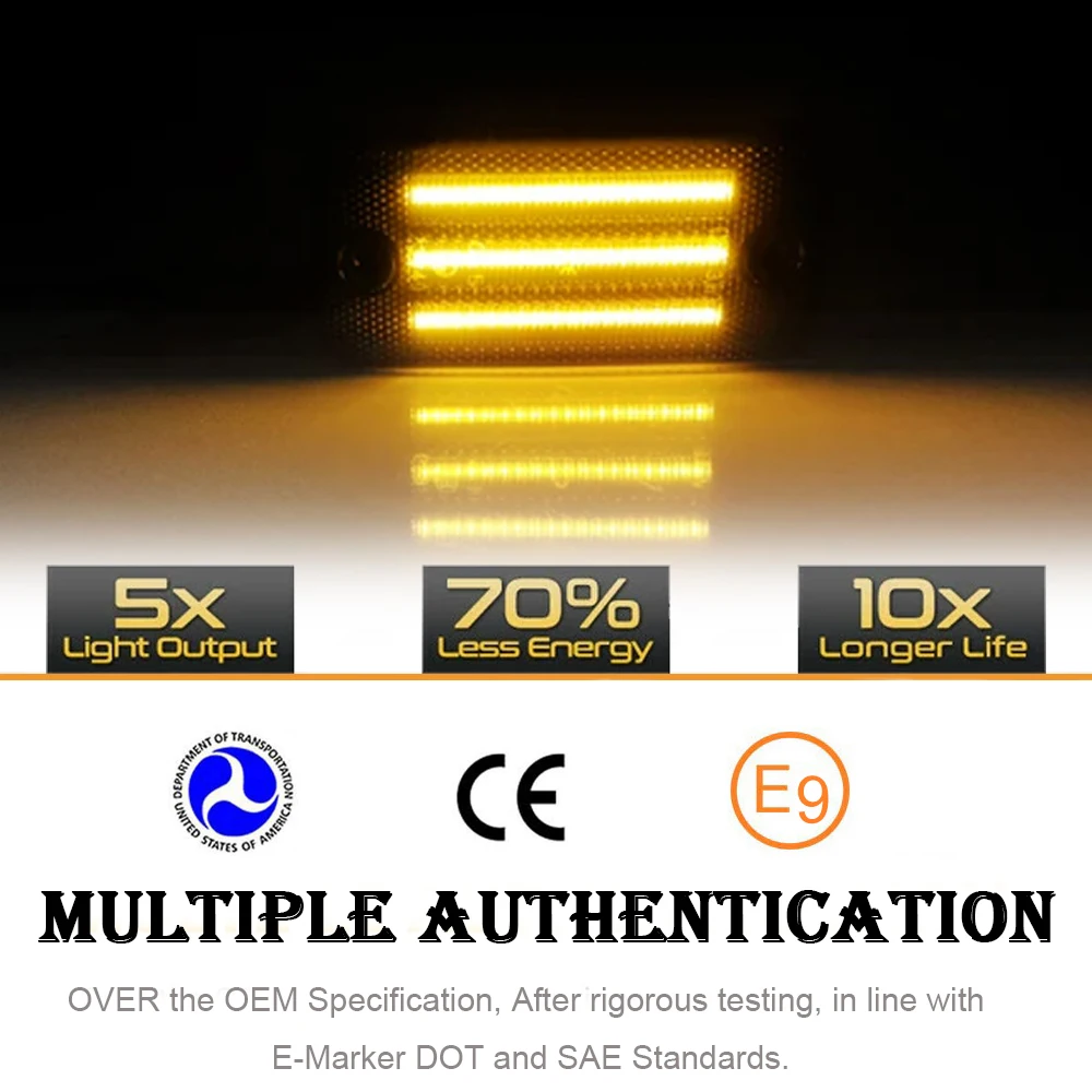 6pcs LED Repeat Blinker Side Marker Light for Iveco Daily EuroStar diesel EuroTech Stralis EuroTrakker Fiat Ducato Amber Lamp