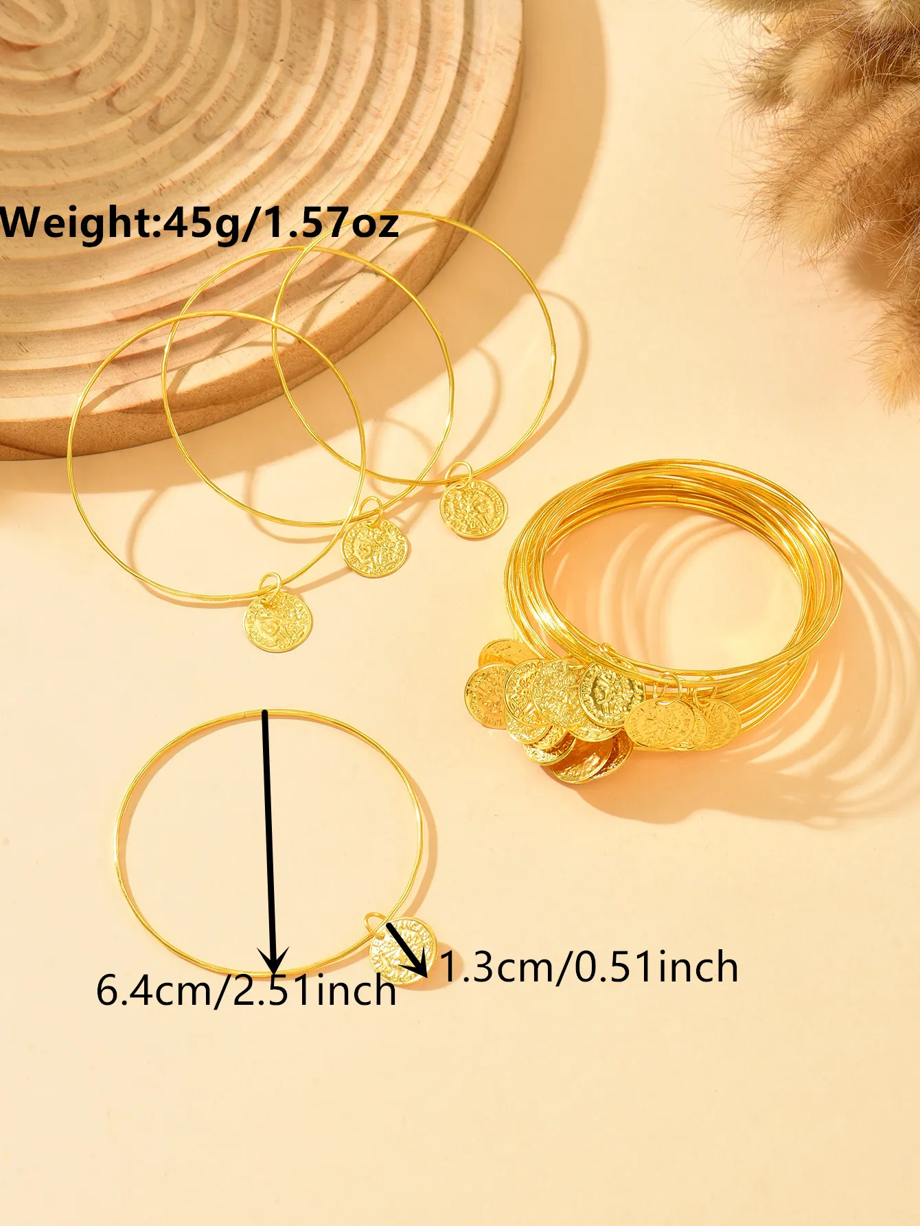 Ein Paar Ethnische Tanz-Accessoires - Indische Tanz-Performance-Kleidung - Armband Handring – Detail 6