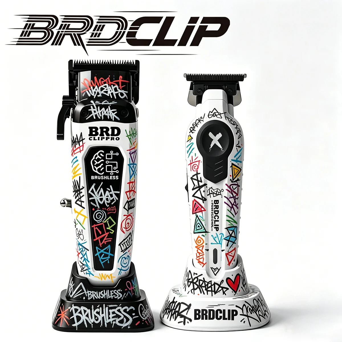 

BRDCLIP Barber Trimmer 7500 RPM brushless motor magnetic suction quick disassembly gradient design contour trimming function