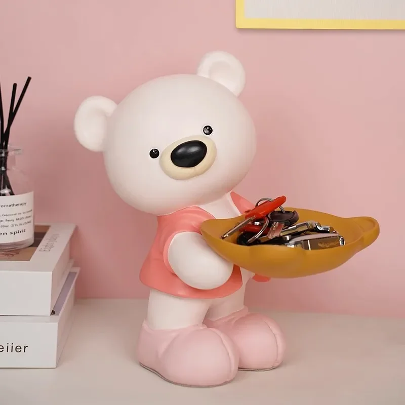 

Simple internet celebrity Little Bear enters the entrance, key storage and decoration, modern creative home, living room,