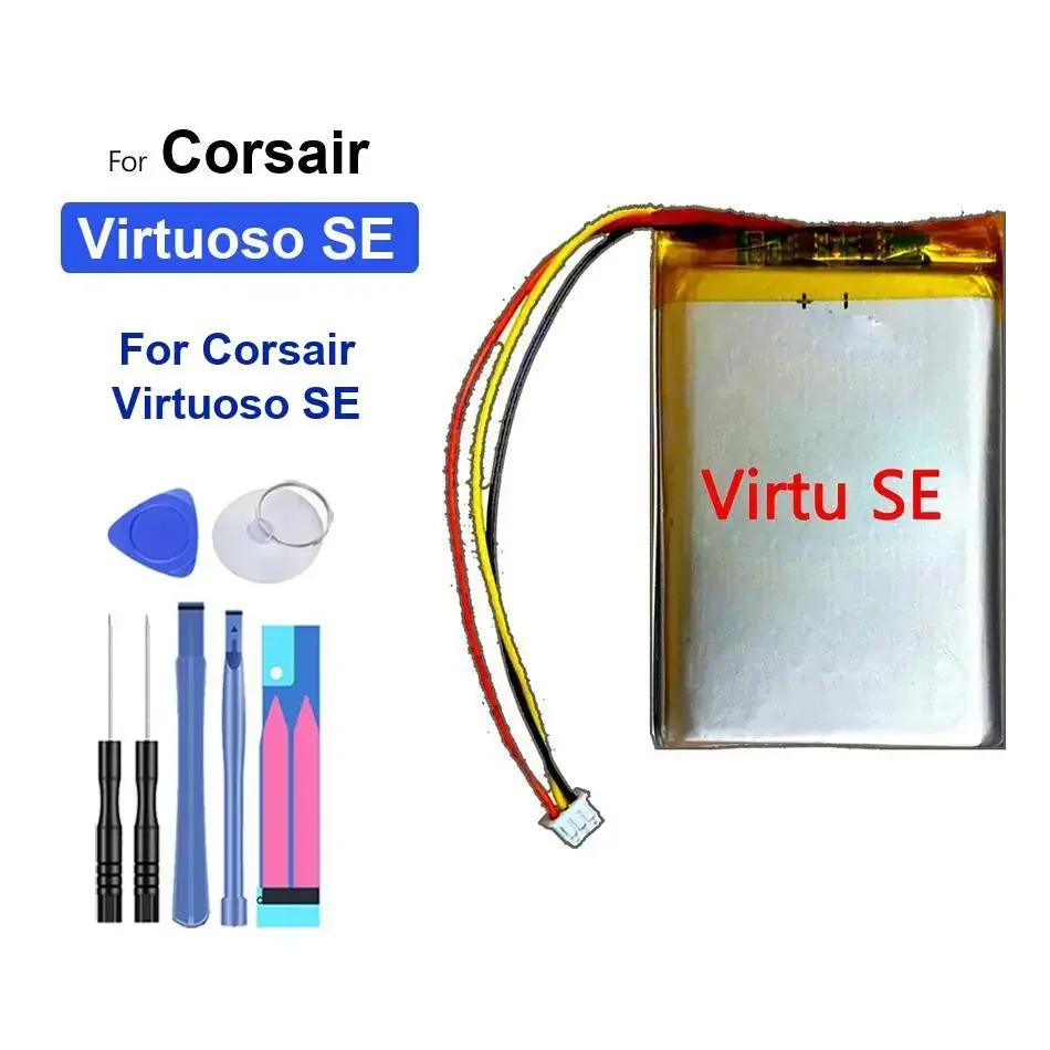 بطارية سماعة أذن Virtuoso SE لـ Corsair Virtuoso SE بقدرة 1800 مللي أمبير في الساعة عالية الجودة