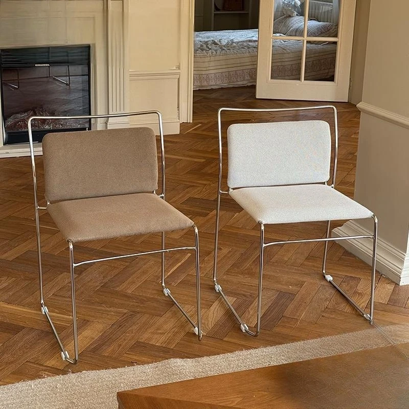 

Medieval style dining chair household small apartment Internet celebrity senior sense study chair cafe soft bag backrest chair