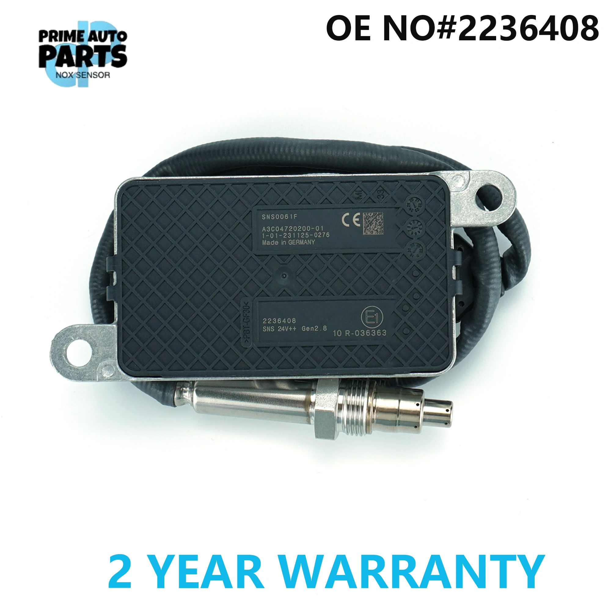 

2236408 SNS0061F 24V New Nitrogen Oxygen Sensor 24V For DAF Truck 2236408 SNS0061F NOx Sensor