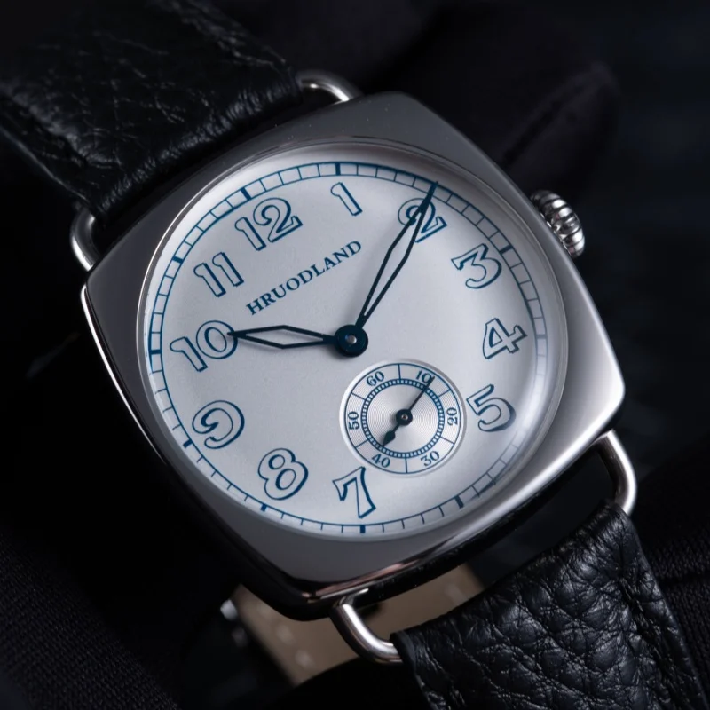 Hruodland 2025 Men's Mechanical Watch Seagull St1701 36mm Square Mineral Glass Stainless Steel Waterproof 10Bar Reloj Hombre
