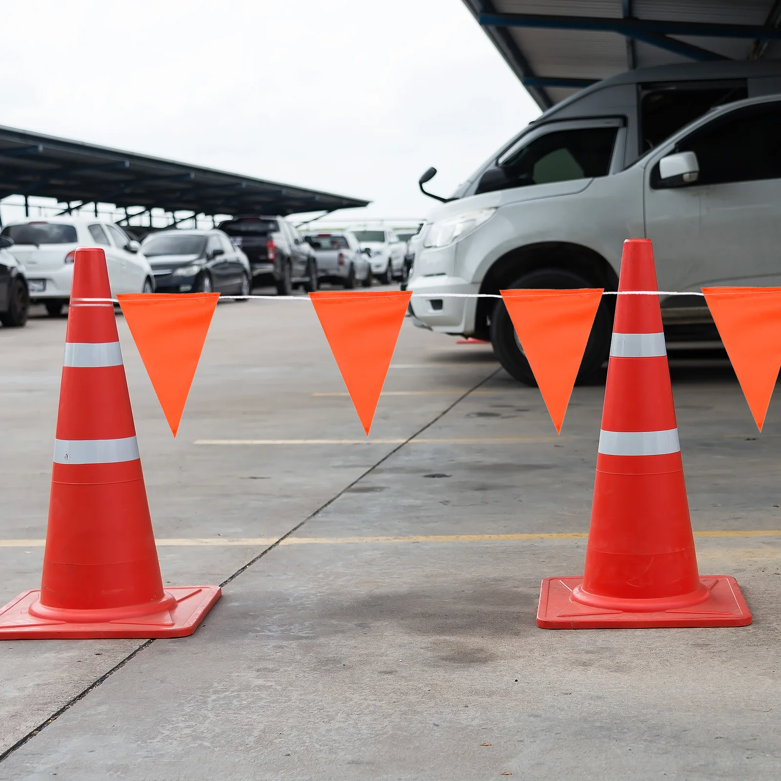 100ft Pennant Banner Flags, Warning Flagging Banner Safety Flag Barrier Signs for Making Traffic Control Party Events, 45 Flags