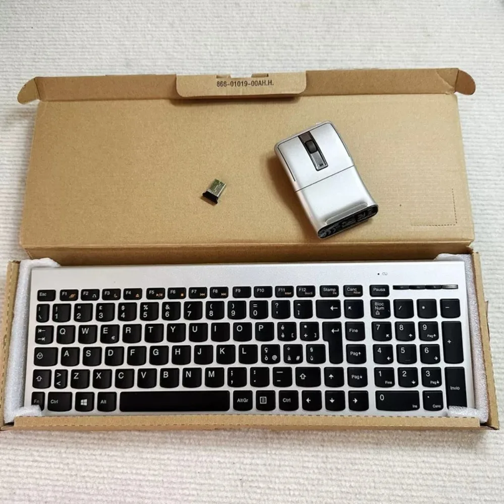 Slim Bluetooth Fingerprint Keyboard Mouse Combo For Lenovo USB Wired Office Laptop (007)