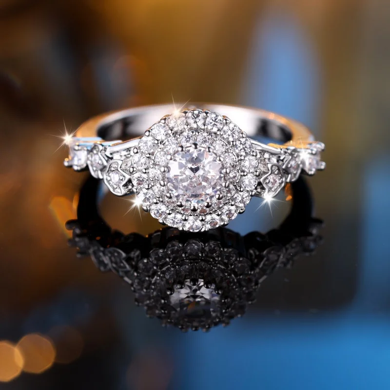 2026 New Trendy Zircon Ring, Simple and Exquisite, Light Luxury, Engagement, Marriage Proposal, Women's Jewelry and Accessories