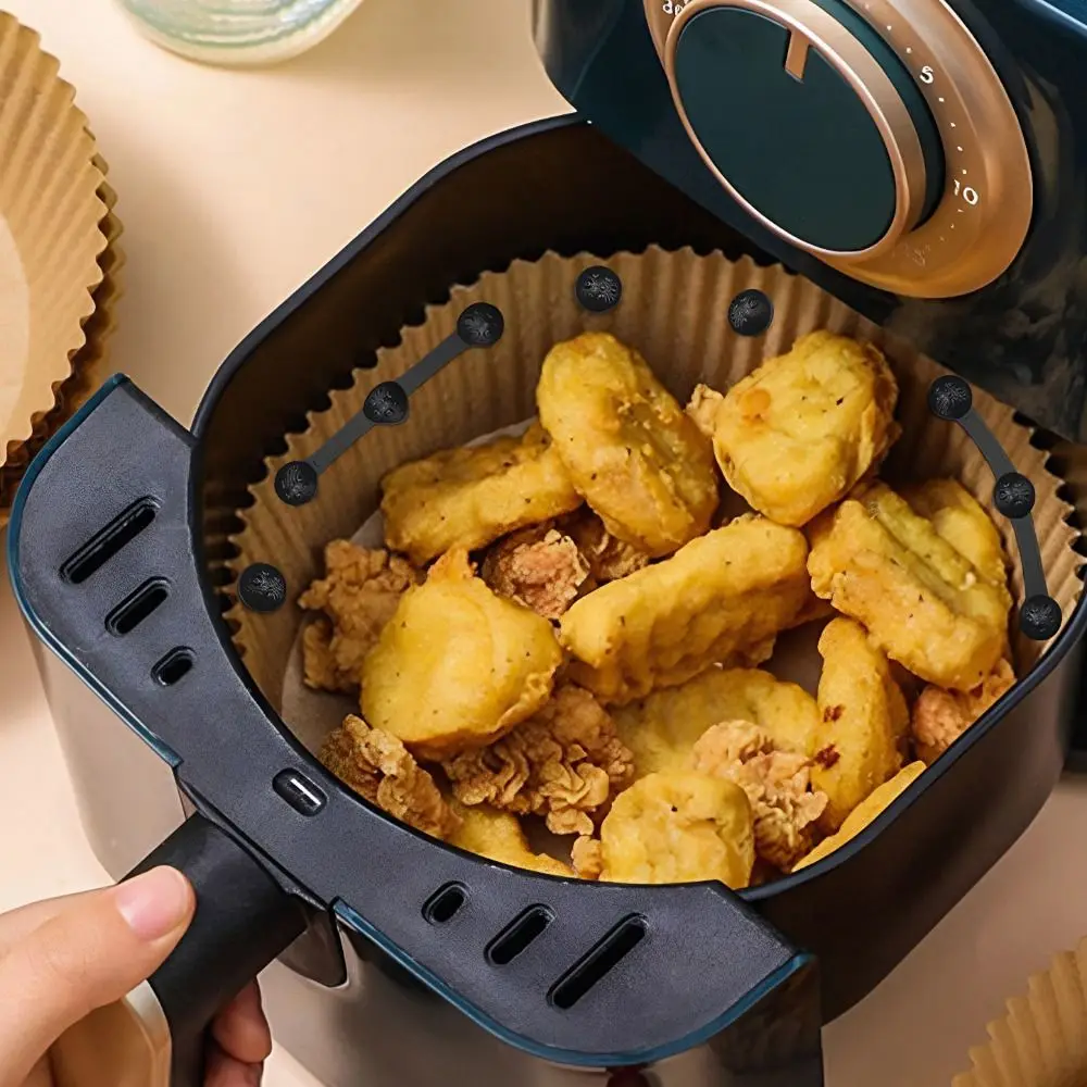 Mushroom-shaped Silicone Air Fryer Liner Magnetic Clip Heat-resistant Strong Magnetic Air Fryer Liner Magnet Buckle Reusable