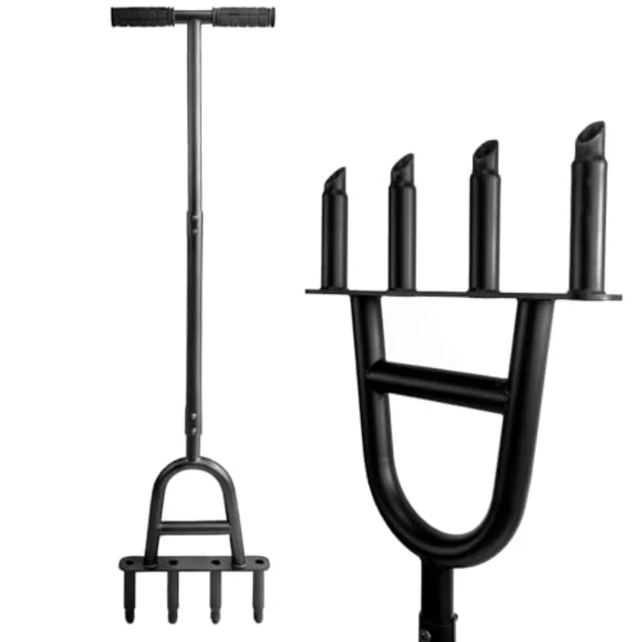 

Manual Core Aerator Lawn Tool, Lawn Aerator Tool with, Plug Aerator 3-Piece Easy Assembly, 45" Ergonomic Yard Grass Aerator for