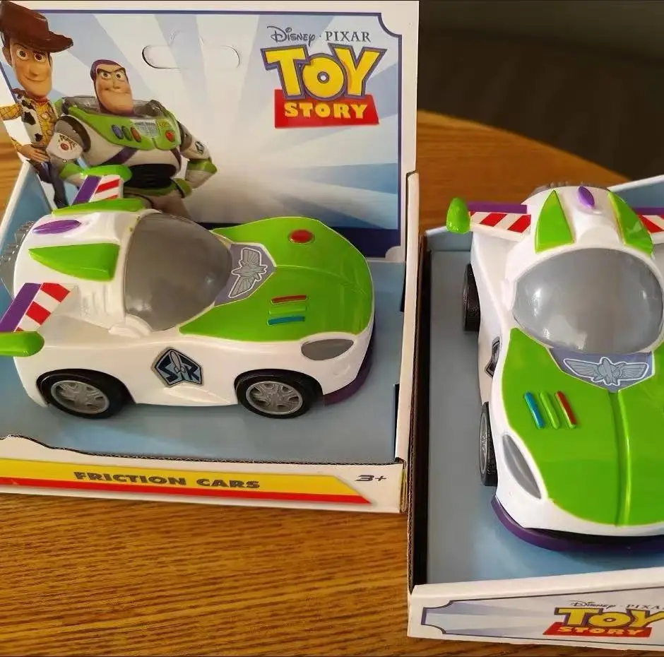 Disney Toy Story Buzz Lightyear Woody Jessie Rex Alien modelo de dibujos animados inercial Pull-back coche de rueda libre colección de juguetes regalo para niños