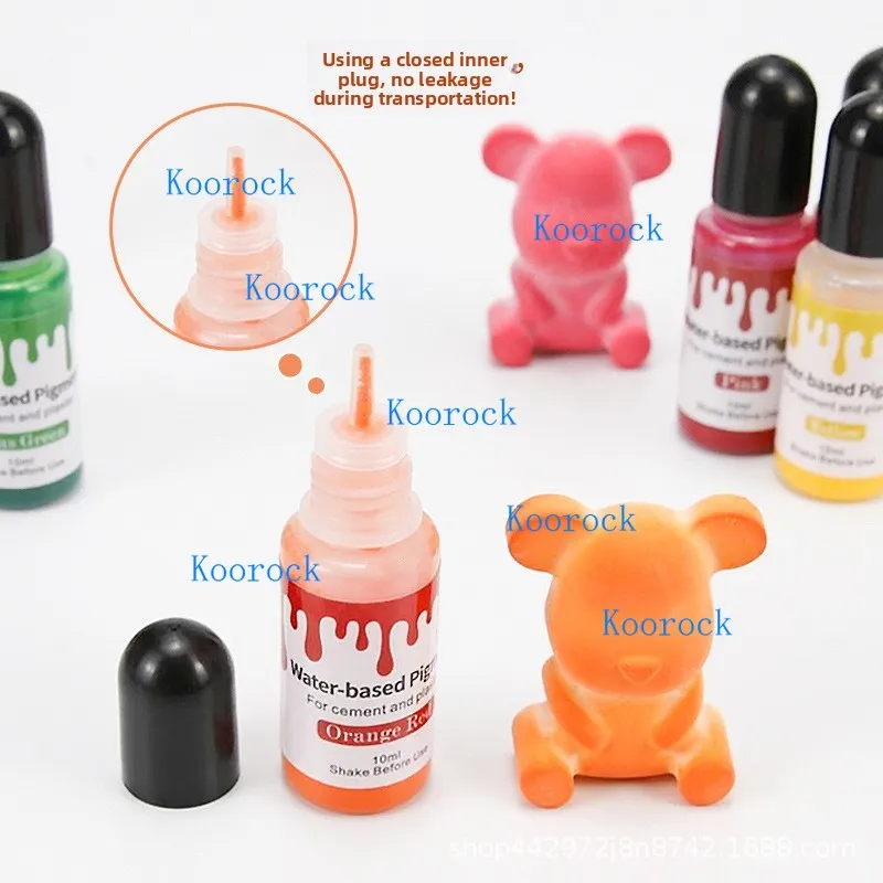 Concentrado de Tinte a Base de Agua de 24 Colores para Modelos de Yeso y Cemento, Alta Permeabilidad, Fácil de Colorear, Botella de 10 ml, Pigmento para Manualidades