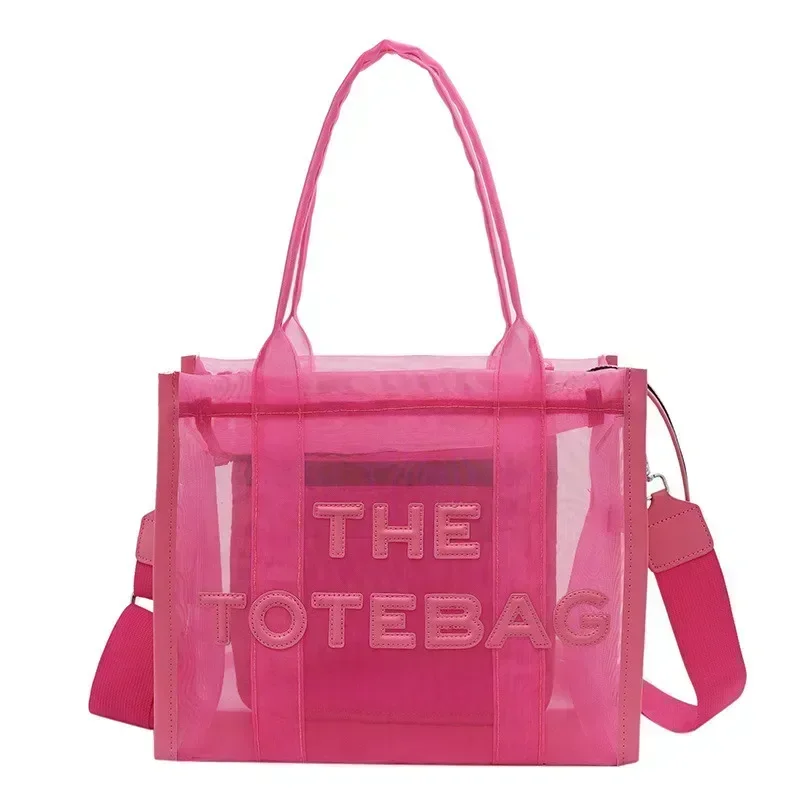 The Tote Bag For Women Designer Luxury Bag Clear Handbags Shopping Pink Transparent Shoulder Messenger Beach Hand Bags Purses