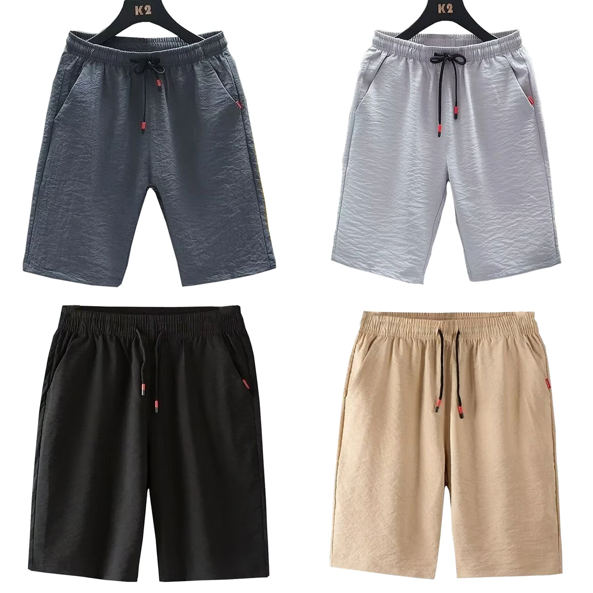 

Men's Casual Shorts Beach Pants Loose Running Sports Five Quarter Pants Available Various Colors Spring Summer