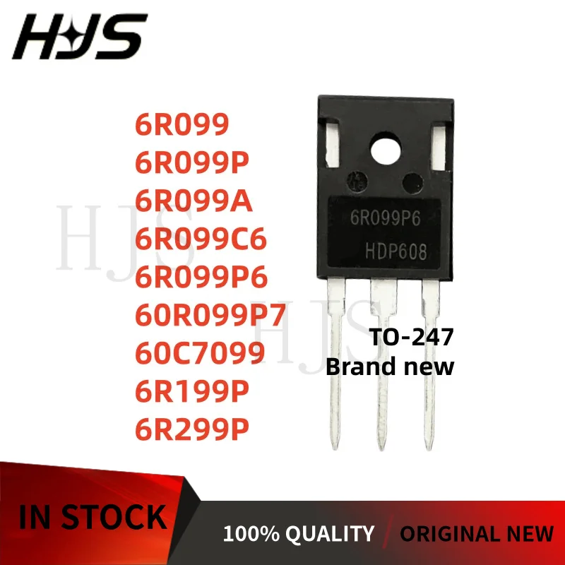 5PCS 60C7099 6R099P6 6R099P 6R299P 6R099C6 6R099A 6R099 60R099P7 6R199P TO-247 MOS Transistor 100% NEW