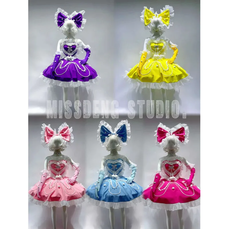 

Nightclub DS Cosplay Costume Bar Amusement Park Commercial Performance Parade Costume Bowknot Puff Dress Performance Costume