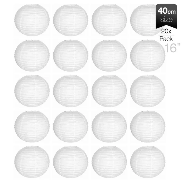 20pc White Paper Lanterns Party Decorations 16