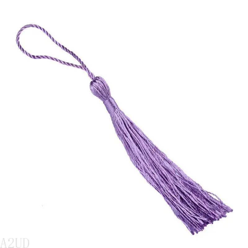 A2UD Tassels poliéster decoración del contador cuentas hechas a mano para w/ colgante anillo seda
