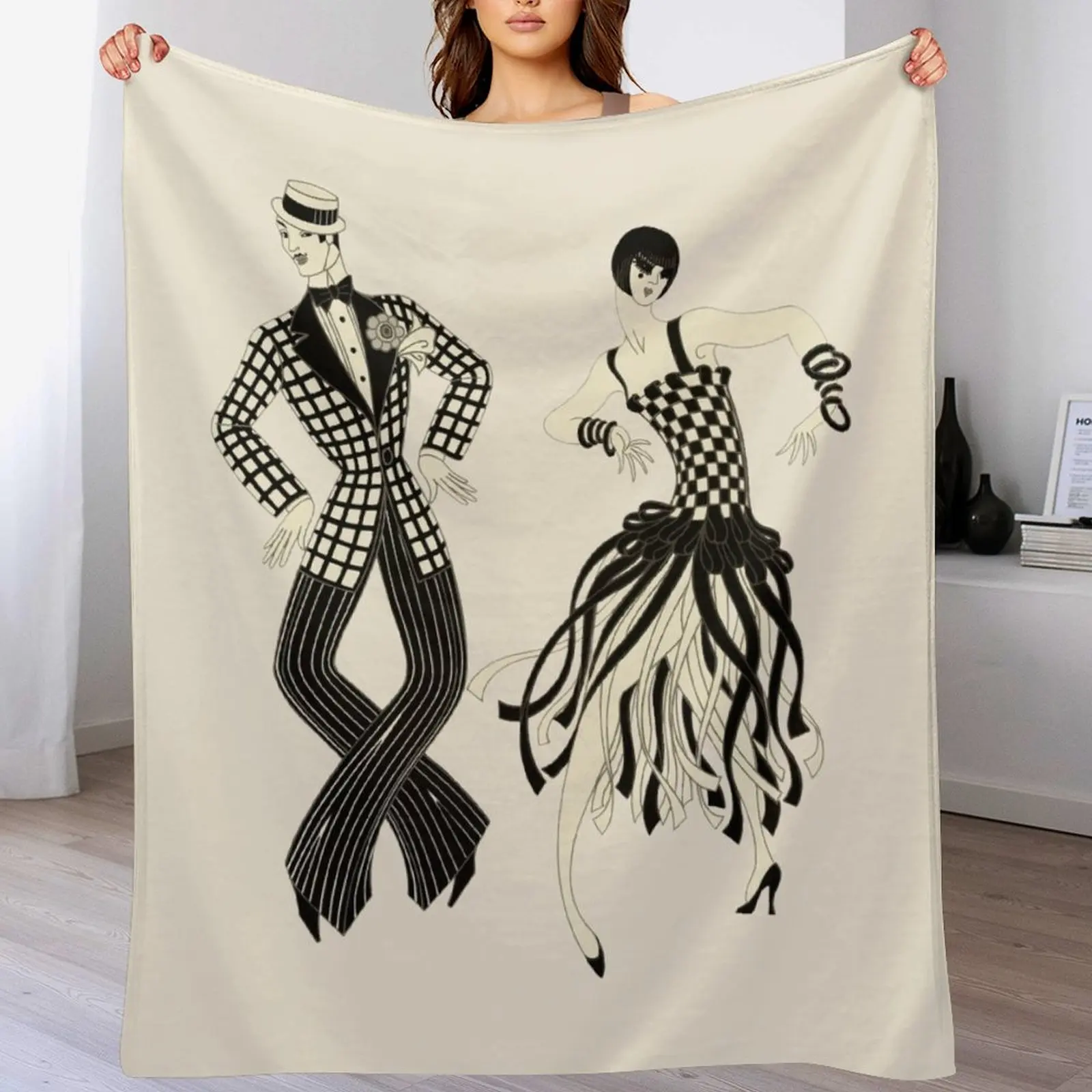 

Ert - Charleston Couple Throw Blanket Bed linens funny gift Softest Blankets