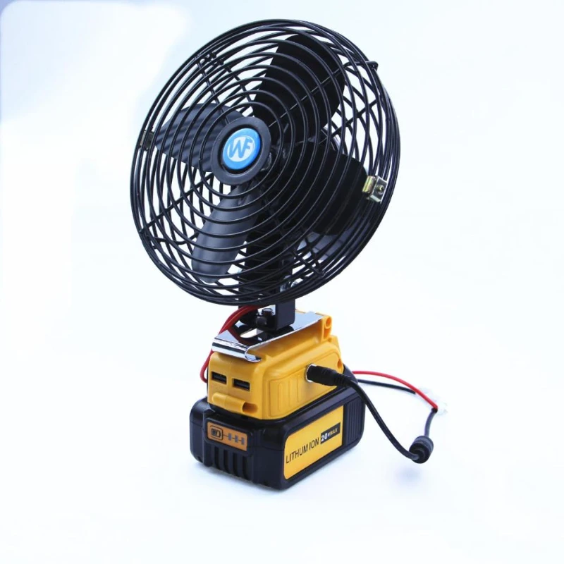 ZWINCKY Dual USB and LED Display Converter Adapter with 12V 5A DC Interface and Clip For DEWALT 18V 20V Li-Ion Battery