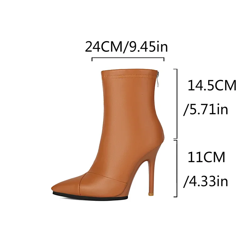 

YMECHIC Sexy Pointed Toe Ankle Boots Ladies Slim Short High Heels Party Dress Booties Winter Autumn Zapatos Mujer Women Shoes