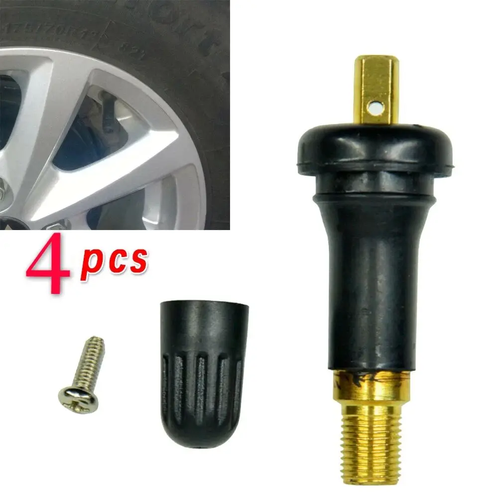 Alat tekanan ban mobil, 4/50 buah Sensor karet TPMS alat tekanan ban mobil, Aksesori batang katup roda ban portabel