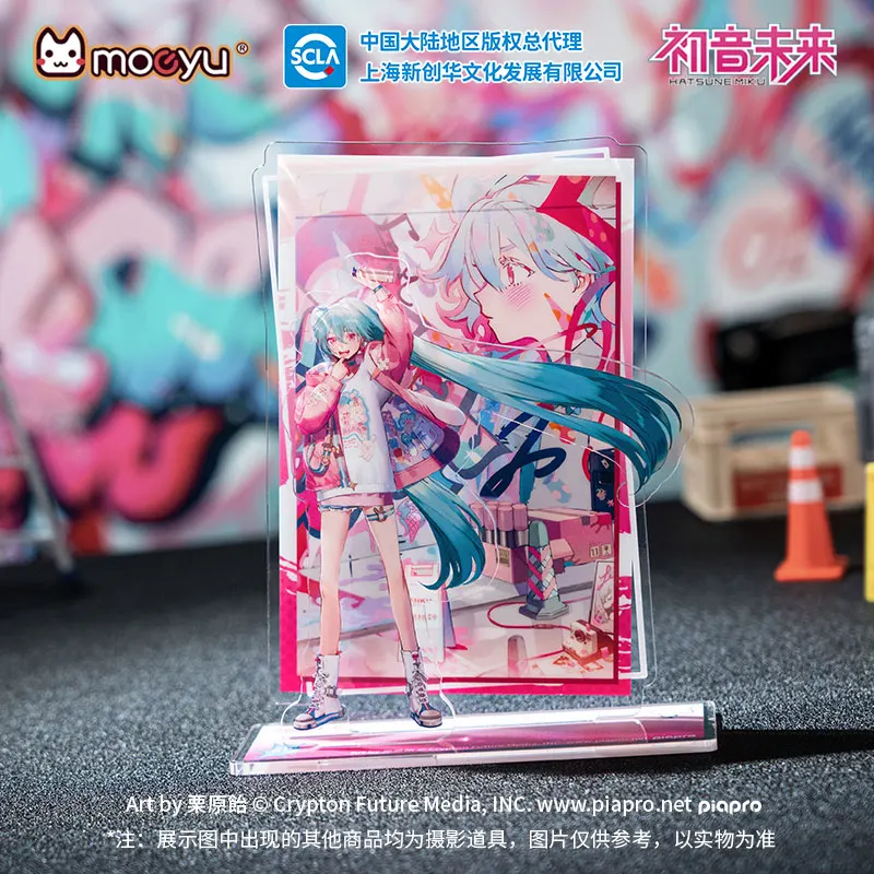 Original Moeyu Hatsune Miku Acrylic Figure Stand Manga Model Toys Holders Vocaloid Cosplay Anime Peripheral Role Standing