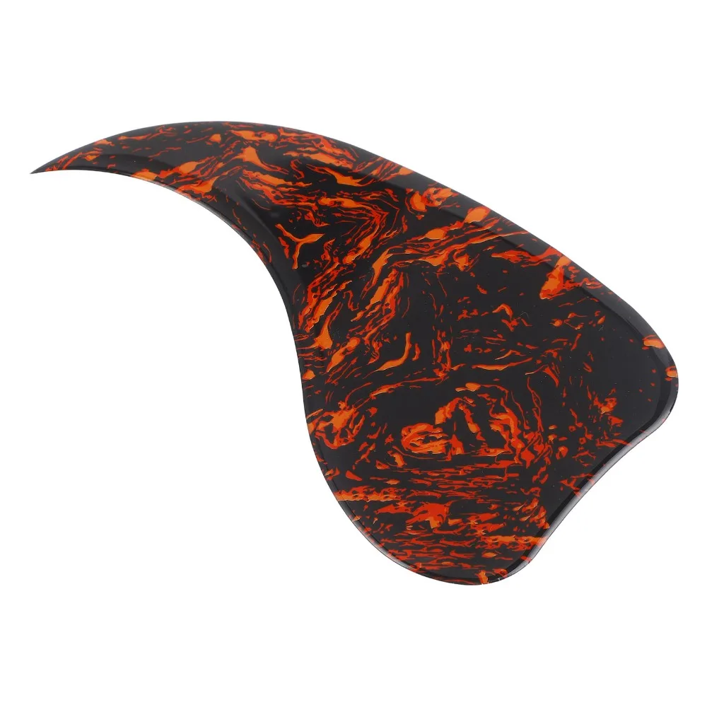 Celluloid+Plastic Acoustic Guitar Pickguard 2.5MM Thick Red Flame Scratch Plate Water Drop Shape Guitar Accessories