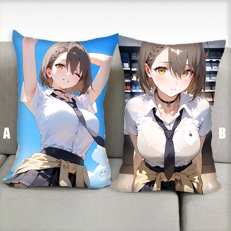 

Anime Pillow Baltimore Azur Lane Dakimakura Huge Breast Half body Cartoon Pillow Core Double Side Print