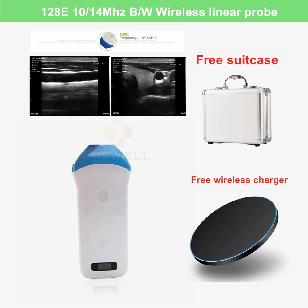 Sonostar Handhed 7.5MHZ 10MHZ 14MHZ 80E/128E Elements Wifi Wireless Ultrasound Scanner Linear Probe