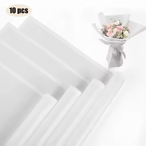 10 Sheets Flower Wrapping Paper with Golden Edges, Waterproof Bouquet Packaging - Ideal for DIY Weddings & Birthdays - Image 19