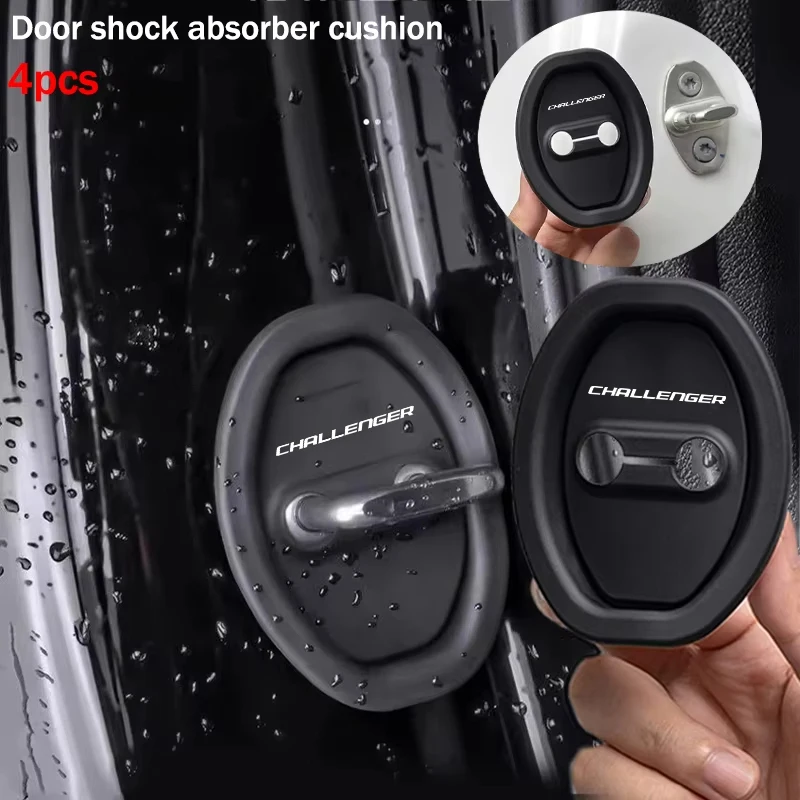 4PCS suitable for CHALLENGER car door lock protection cover, stylish design, durable silicone material, beautiful for your car
