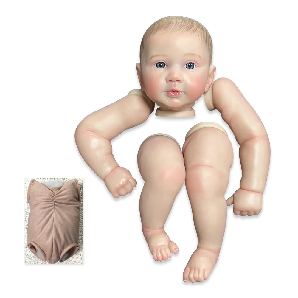 NPK 19inch Finished Reborn Piper Doll Size Already Painted Kits Very Lifelike Baby with Cloth body Many Details Veins