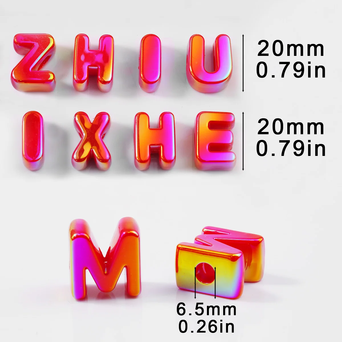 Willekeurige Kleurrijke 5/10/15 Stuks 26 Letters Acryl Spacer Losse Kralen Voor Sieraden Maken Armbanden Telefoon ketting DIY Accessoires