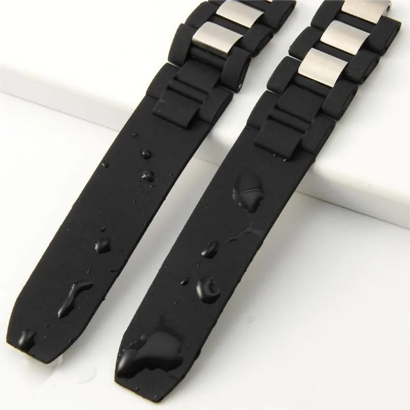 For Cartier 21st Century Series CHRONOSCAPH W10198U2/W10125U2/CRW1097U2 Waterproof rubber watch strap 20*10mm Universal Bracelet