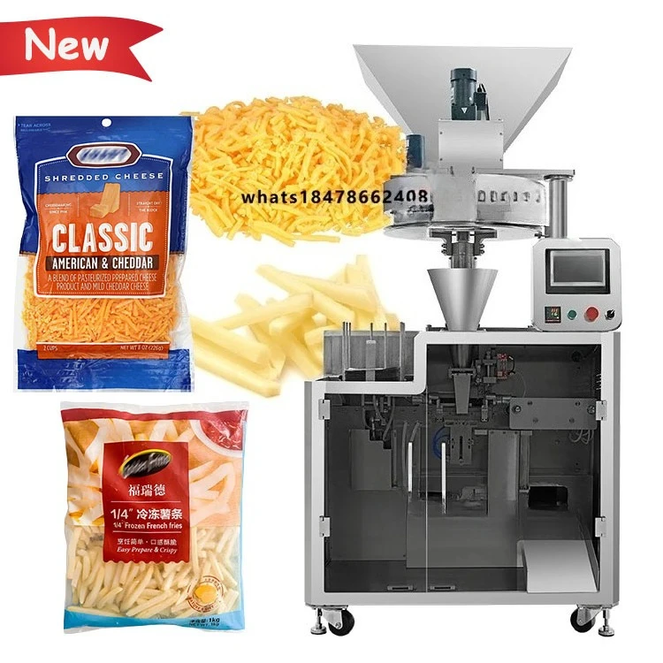 Automatic Premade Pouch Bag Frozen French Fries Food Packaging Machine Shredded Cheese Doypack Packaging Machine