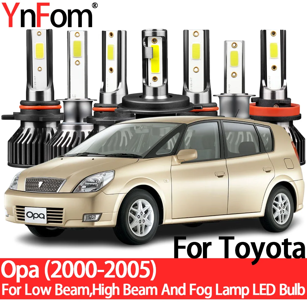 

YnFom Toyota специальные светодиодный ные фары комплект ламп для Opa ZCT1 ACT1 2000-2005 ближний свет, дальний свет, противотуманные фары, автомобильные аксессуары