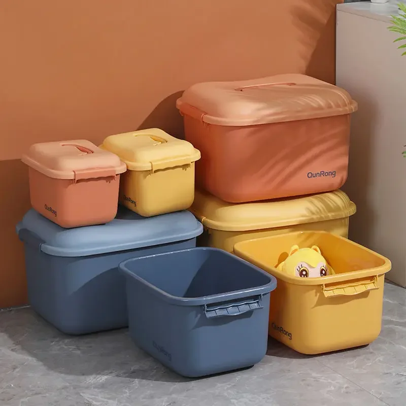 Plastic Children's Toy Storage Box Container Stackable Underwear Clothes Stationery Organizers First-aid Kit Things for the Home