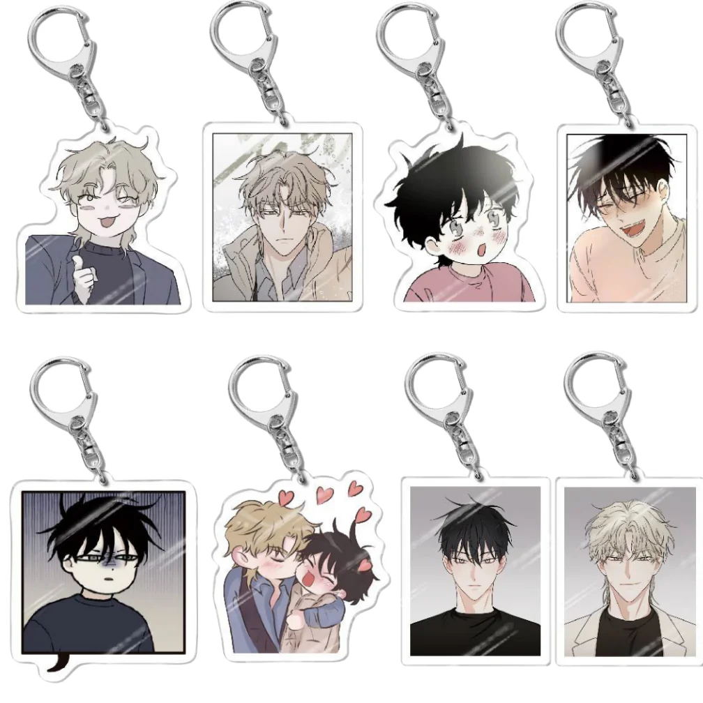 New Anime Manga Waterside Night Yaoi Couple Keychain Low Tide In Twilight Taeju Cartoon Figures Pendant Key Chain 6CM