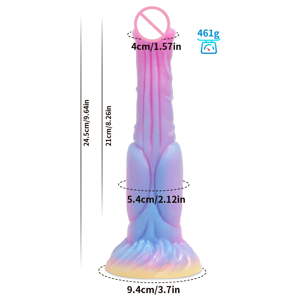 สีสัน Glow-in-the-dark ซิลิโคน Dildo Anal Sex ของเล่นชายและหญิง Masturbators Anal Dilator นวดผู้ใหญ่เพศเร้าอารมณ์ของเล่น