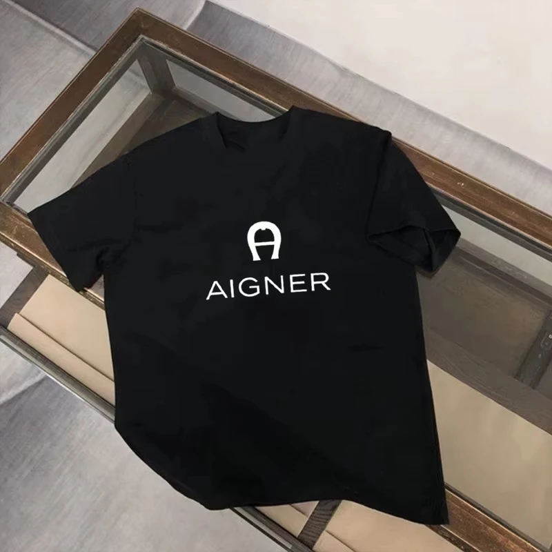

2025 Trendy Luxury Brand Summer New Men's and Women's Short-sleeved Letter Tops Casual Versatile Loose Cotton T-shirts