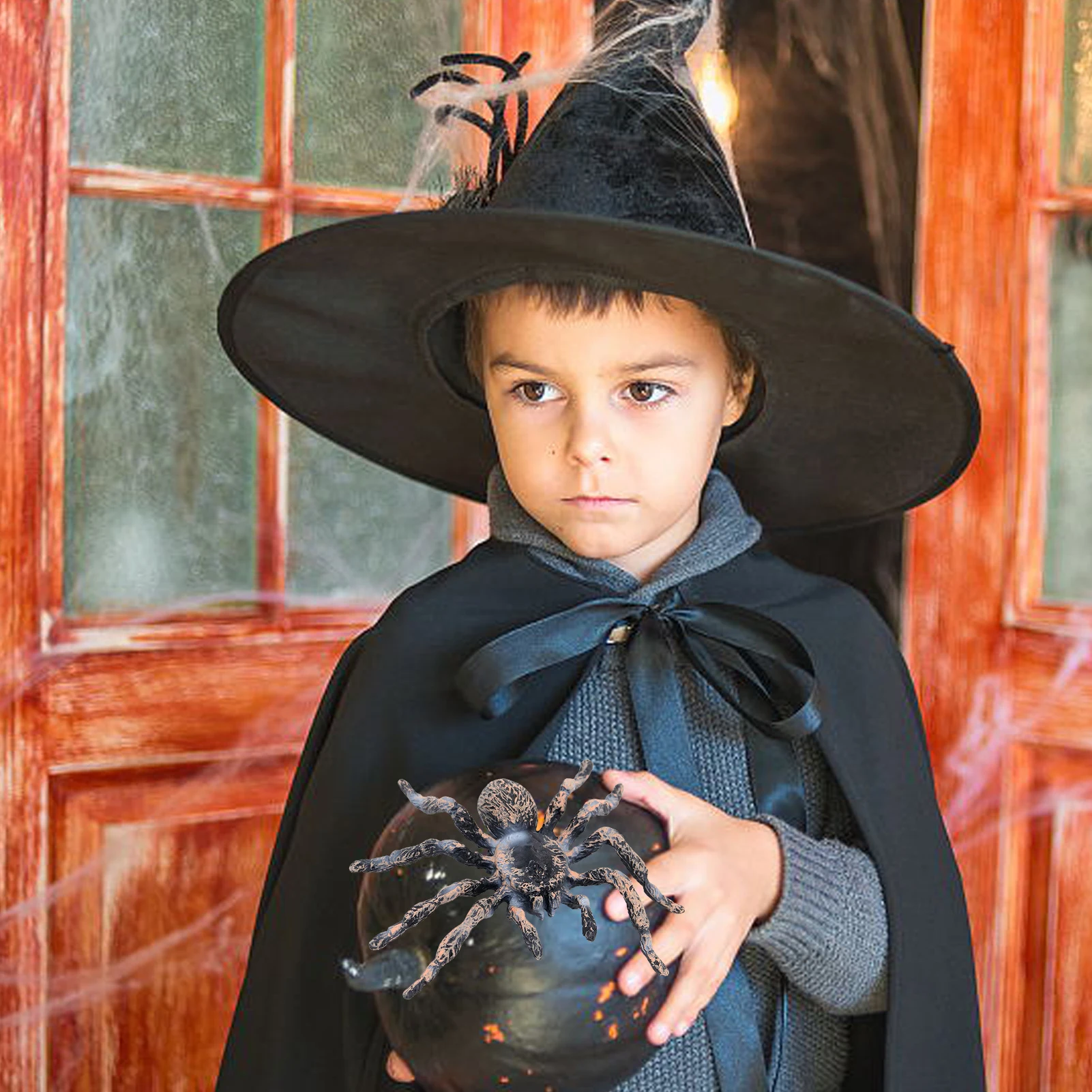 Arañas gigantes realistas para niños, juguetes de arañas artificiales, decoraciones de Halloween, accesorios de broma divertidos, colección de