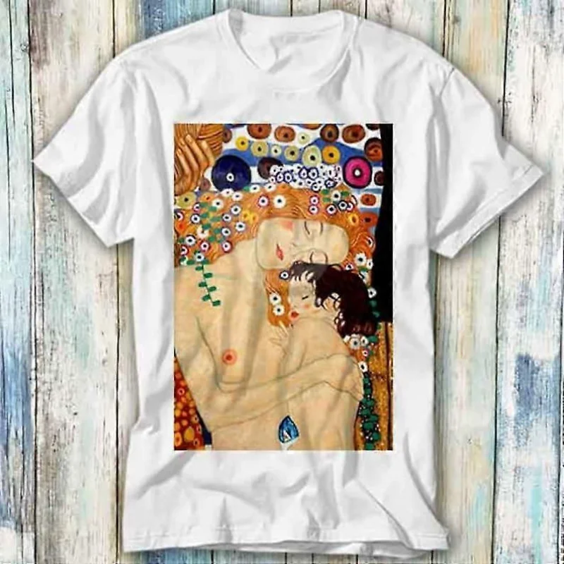 Gustav Klimt Mother and Child Nursery Decor T-Shirt Meme Gift Funny Top Tee Style Unisex Gamer Movie Music 1030-DHH187